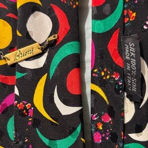 Brioni Multicolor Abstract Silk Tie